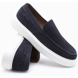 Ombre Men's slip-on half shoes on thick sole - navy blue Cijene