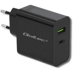 Qoltec 51717 Charger | 45W | 5-20V | 2.25-3A | USB type C PD | USB | Black Cene