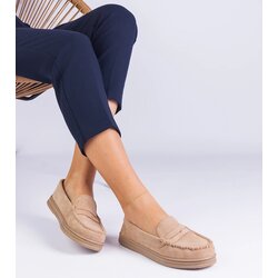 Gemre Beige women's eco-suede loafers Sevilia Cijene