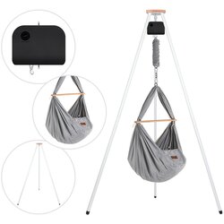SCHMUSEWOLKE VISEČA MREŽA ZA DOJENČKE Set inkl. Tipi-Gestell und Motor siva, bela Cene