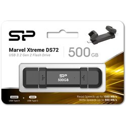 SiliconPower 500GB DS72 Type-A/Type-C USB 3.2 Gen 2 Eksterni SSD SP500GBUC3S72V1K Cene