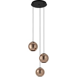 Lesnina XXXL Eglo 390094 - Bakreni luster na sajli CORDOBA 3xE27/40W/230V Cene
