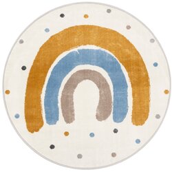 FD Oker rumena/slonokoščena otroška preproga ø100 cm Joyful Gold – Cene