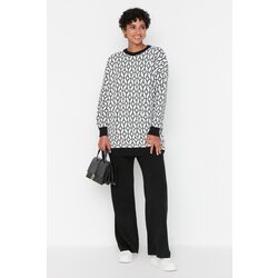 Trendyol Black Geometric Patterned Sweater-Pants Knitwear Set Cijene