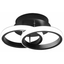 Moderna stropna nadometna LED svetilka 20W črna 26cm krogi Cene