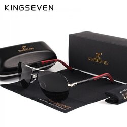 KINGSEVEN Muške naočare za sunce N725 crno-crvene Cene