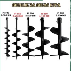 Burgija za bušač rupa 250x80cm fi250 Cene