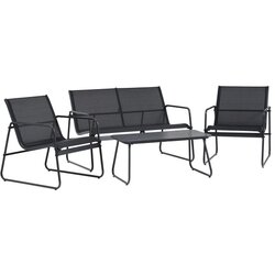 Lounge Baštenska garnitura ULKENSDAL 4 osobe crna Cene
