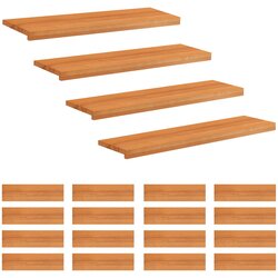 Step treads 20 kom. 100 x 25 x 2 cm Svijetlosmeđa Cene