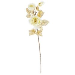 Ruža 73CM 2 CVIJETA BIJELA PVC 77224 Cene