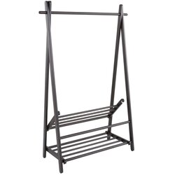 Jotex Crni stalak za odjeću od masivnog bora 100x150x41 cm Cole – Cene