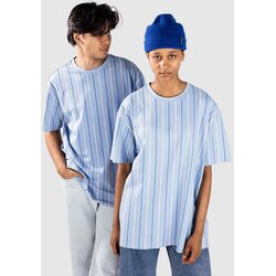 Urban Classics Printed Pinstripe T-shirt powderblue / white / royal Cene