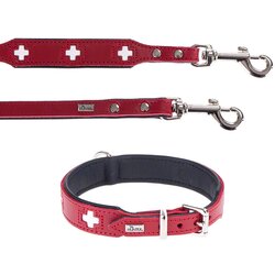 Hunter set: ovratnica Swiss + povodec Swiss - Ovratnica velikosti 55 + povodec 200 cm/18 mm Cene