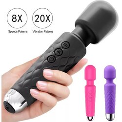Adam i Eva Mini AV Wand vibrator (vodootporan/ 20 brzina) crna Cene