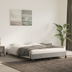 vidaXL okvir za krevet svjetlosivi 140x190 cm baršunasti Cijene
