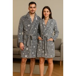 Ready Bade mantil - Sivi sa zvezdicama (S, M, L, XL, XXL) Cene