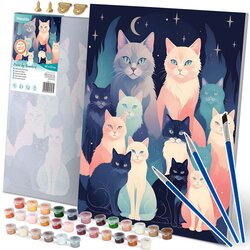 Massido Paint by Numbers Kit - 40x50 cm Cats for Creative Fun, (21738655) Cene