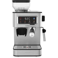 PRIXTON Espresso Aparat Napoli z Vgrajenim Mlinčkom 22 Stopenj, 20 Barov, 1350 W, Nastavljiv Parnik, Združljiv z Zrnati, Mleto Kavo in Kapsulami, (5000158689) Cene