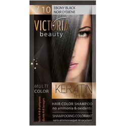 Victoria Beauty Keratin Therapy Color Shampoo black, 6 kom 40 ml Cene