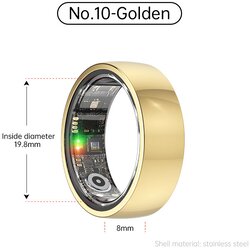 INF smart ring R1000 – monitor spanja, bluetooth 5.0, monitor kisika v krvi gold 10, (21778774) Cene