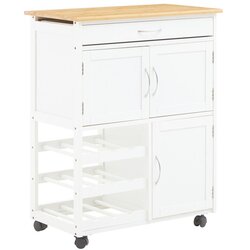 Premier Housewares Od bambusa kolica za posluživanje na kotačima 37x67 cm Harlow – Cene