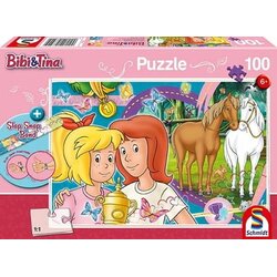 Schmidt Spiele Puzzle - Bibi & Tina - Konjska sreča + slap-snap band, 100 kom Cene