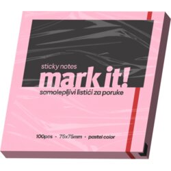 Mark IT Samolepljivi listići Mark 100lis, 75x75mm roze Cene