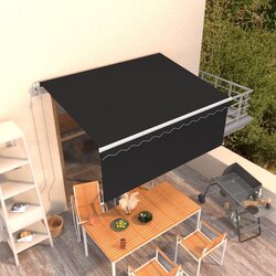 vidaXL Avtomatsko zložljiva tenda s senčilom 3,5x2,5 m antracitna Cene
