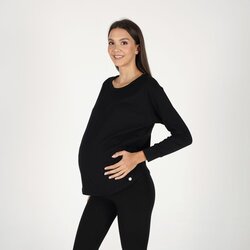 Rang Ženska majica dugih rukava za trudnice Janie, Crna Cene