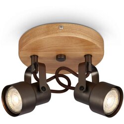 BRILONER 2872-025R - LED spot svetiljka SPOTLIGHT 2xGU10/5W/230V braon Cene