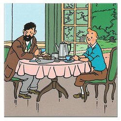 Moulinsart magnet - tintin, breakfast Cene