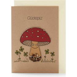 Die Stadtgärtner voščilnica s semenskim čepom "Lucky Mushroom" Cene
