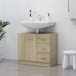  Ormarić za umivaonik boja hrasta sonome 63 x 30 x 54 cm iverica Cijene