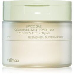 celimax Ji Woo Gae Cica BHA Blemish Toner Pad eksfolijacijske blazinice za osjetljivo lice sklono aknama 60 kom Cene