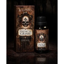 Villainy Ink trench grime (phase ii) | yellowish-brown enamel wash | weathering, streaking & pin wash effect | dries matte Cene