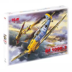 ICM model kit aircraft - messerschmitt bf 109E-3 wwii german fighter 1:72 Cene