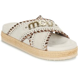 Mou Natikači CRISS-CROSS SANDAL METAL STITCH Bela Cene