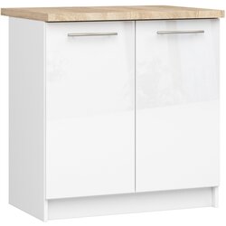 AKORD oliwia S80 kabinet + belo / visoki sjaj bele ploče, (21713644) Cene