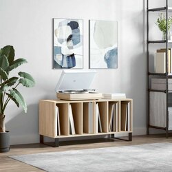 vidaXL Omarica za gramofonske plošče hrast sonoma 100x38x48 cm les Cene