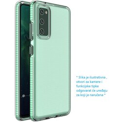 Spring Case prozirna zaštitna gel maska sa okvirom u boji za Samsung Galaxy A12 / Galaxy M12 mint Cene