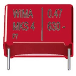 WIMA MKS 4 0,33uF 5% 63V RM 10 1 kom. MKS-folijski kondenzator radialno ožičen 0.33 µF 63 V/DC 5 % 10 mm (L x B x H) Cene