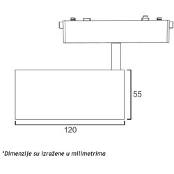 Dawn Magnetic slim reflektor LED26 - 055 18W 3000K 24° 48V DC beli Cene