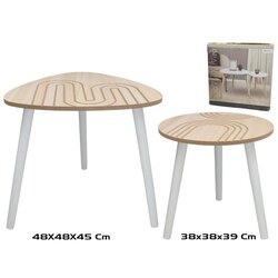  Set 2 stočića Line, 48x48x45cm, Smeđi Cene