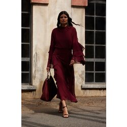 Trendyol X AI Burgundy Ruffle Detailed Woven Skirt Cijene