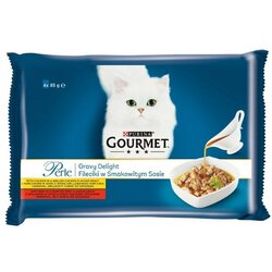 Gourmet Perle Gravy Delight Multipack piletina/govedina 4x85g Cene