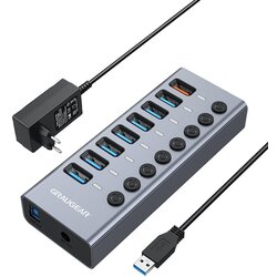 GRAUGEAR G-HUB71-A interface hub USB 3.2 Gen 1 (3.1 Gen 1) Type-A 5000 Mbit /s Cene