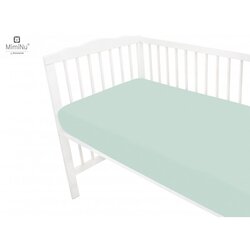 MimiNu Pamučna plahta s elastičnom trakom 120x60 cm - Mint Cene