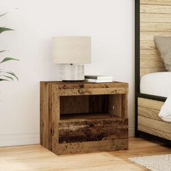  Noćni ormarić s LED svjetlima od starog drva 50x40x45 cm Cijene