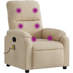 Maison Chic Naslanjač - Relax naslanjač krem tkanina iz mikrovlaken, (22061914) Cene