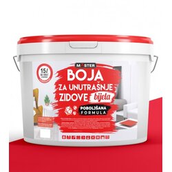 Master Boja za unutrašnje zidove 15l bijela Cijene